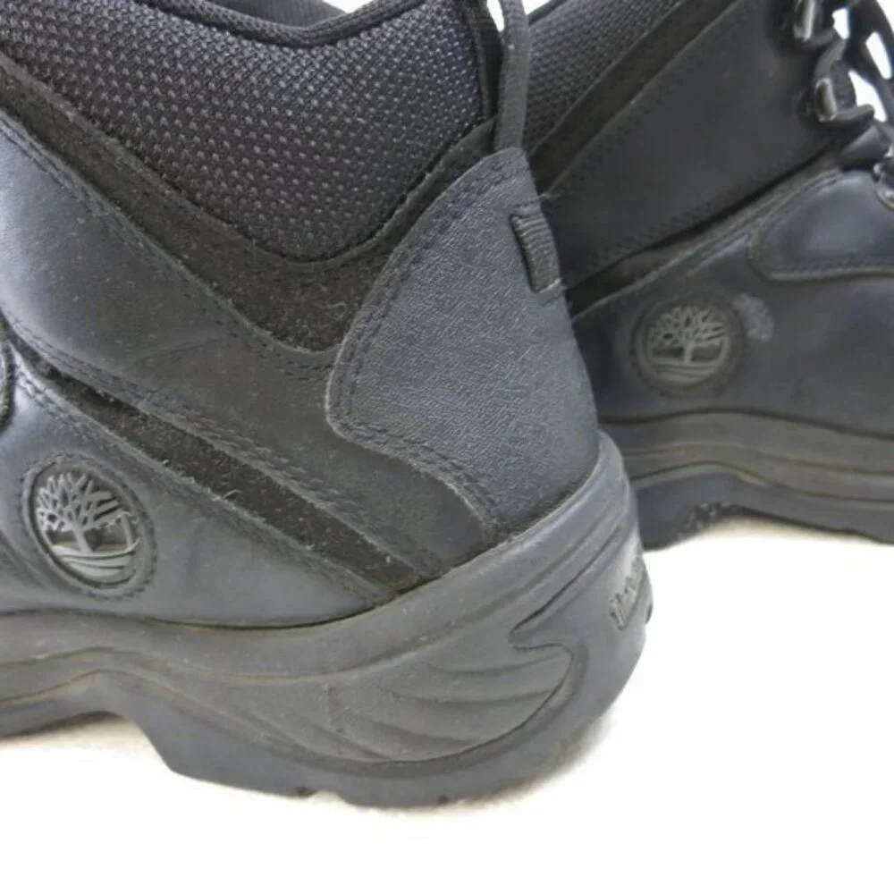 Timberland Waterproof Black Leather Hiking Boots Shoe Mens Comfort Footwear sz 9
